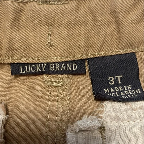NEW Lucky Brand Khaki Shorts Boys’ Size 3T Cotton adjustable waistband pockets - Picture 2 of 9